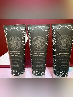 Lot of 3 Tweak'd By Nature Peru Tribal Chocolate Rescue Cream Lotion 3 oz x 3
